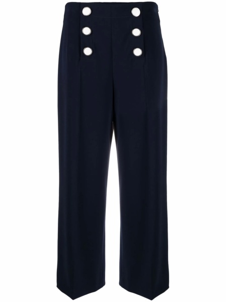 Pantaloni trei sferturi LOVE Moschino albastri din spandex/elastan si polyester