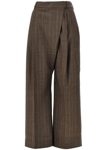 Pantaloni Wool pants with pinstriped motif