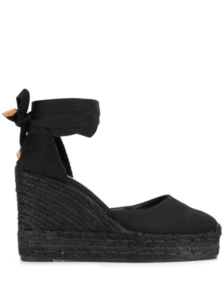 Pantofi cu toc CASTAÑER negri din material textil