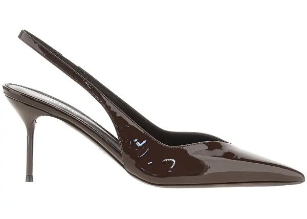 Pantofi 'Lidia' patent-leather slingback pumps