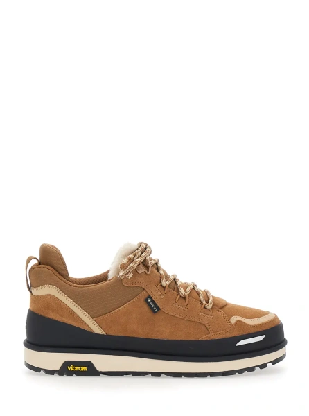 Pantofi LOWMEL GUARD GTX is a waterproof lace-up shoe with a non-slip sole and brown tech fabric upper for men