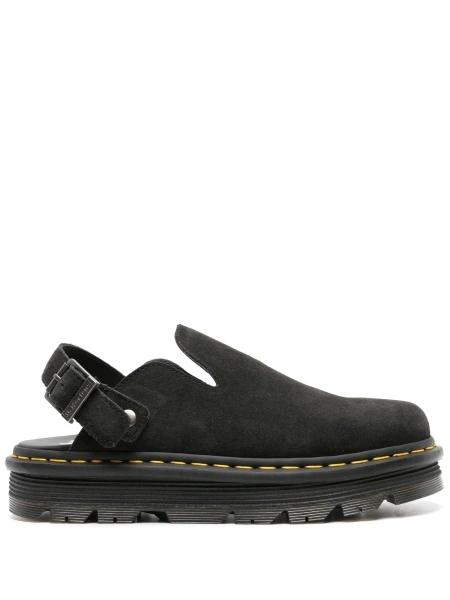 Papuci Dr. Martens negri din piele intoarsa