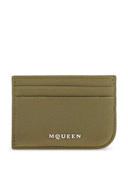 Portofel Alexander McQueen verde din piele