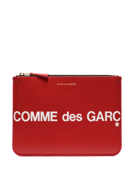 Portofel Comme des Garçons rosu din piele