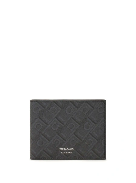 Portofel Ferragamo negru din material textil