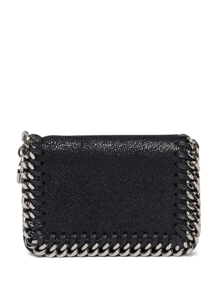 Portofel Stella McCartney falabella negru din bumbac organic si poliester reciclat