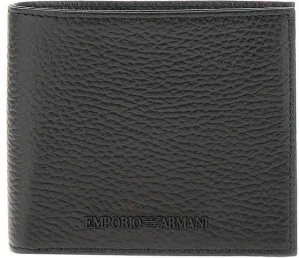 Portofele Grained leather bi-fold wallet
