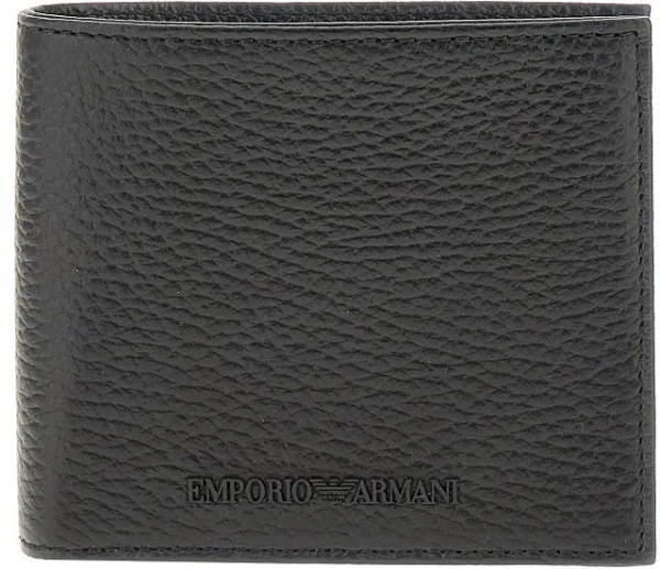 Portofele Grained leather bi-fold wallet