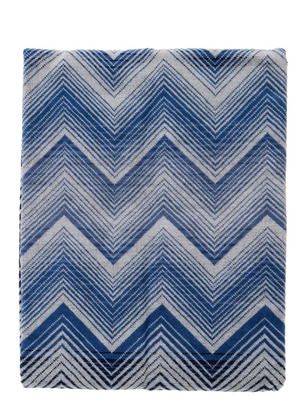 Prosoape 'MAREA' blue Towel with Zig Zag motif all-over in cotton home