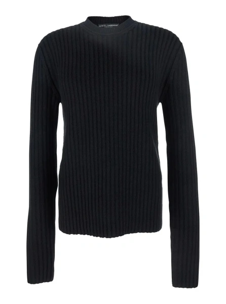 Pulover Dolce & Gabbana negru din lana