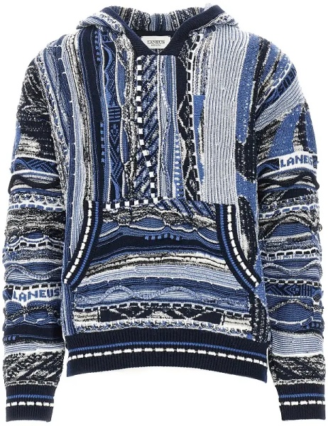 Pulover Jacquard knit hoodie