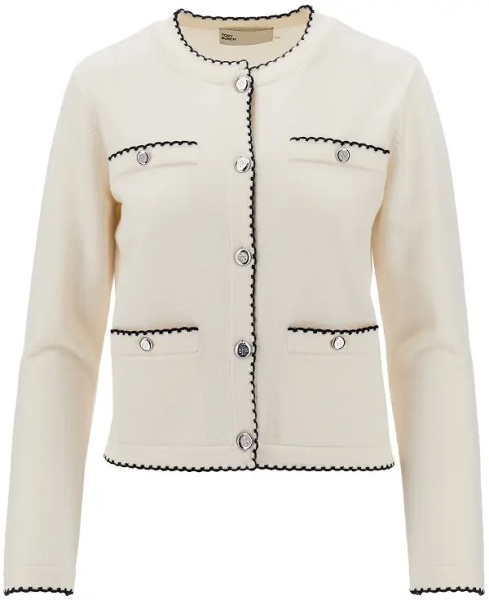 Pulover 'Kendra' cardigan with scalloped edges