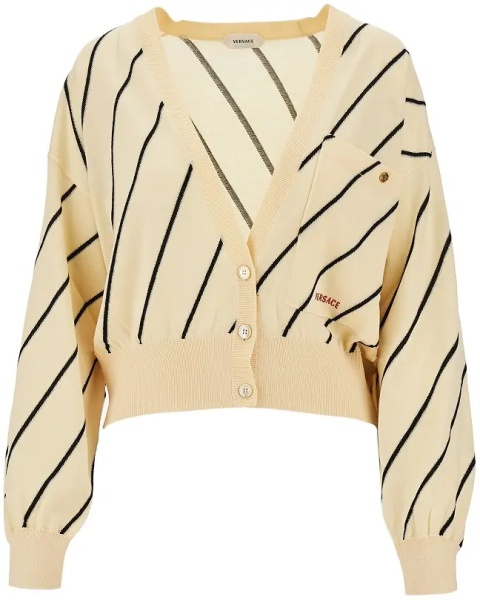 Pulover Knitted cardigan with logo embroidery