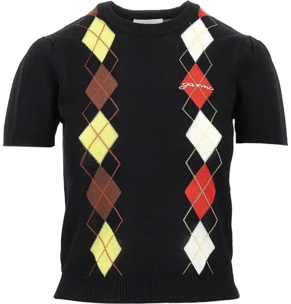 Pulover Knitted top with diamonds motif