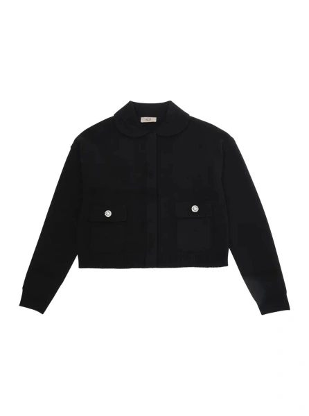 Pulover N°21 Kids negru din lana