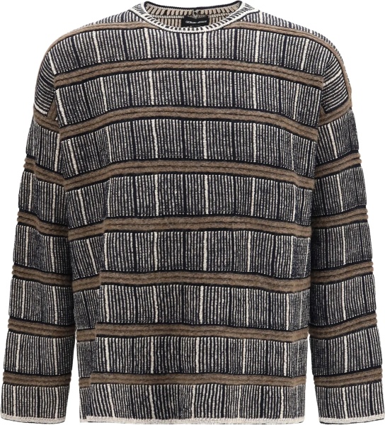 Pulover Oversized ribbed Sweater in silk and virgin wool blend