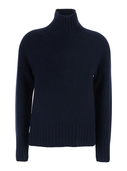 Pulover 'S MAXMARA albastru din lana si casmir