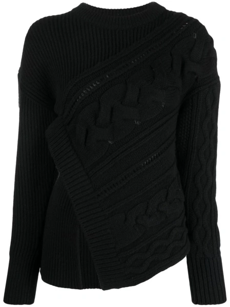 Pulover tricotat Alexander McQueen negru