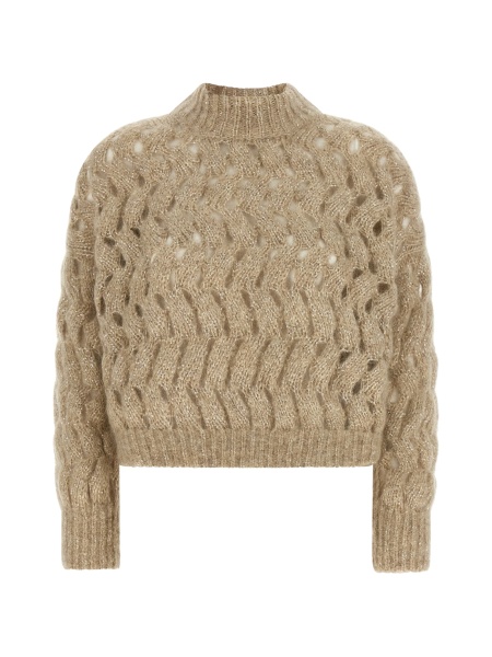 Pulover tricotat Brunello Cucinelli neutru