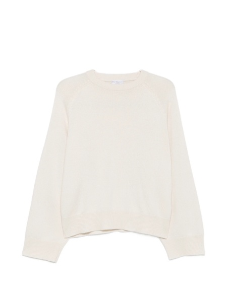 Pulover tricotat Brunello Cucinelli neutru