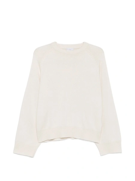 Pulover tricotat Brunello Cucinelli neutru