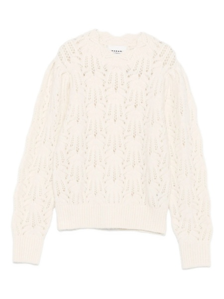 Pulover tricotat ISABEL MARANT ETOILE alb
