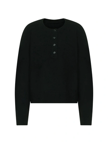 Pulover tricotat LOULOU DE SAISON negru