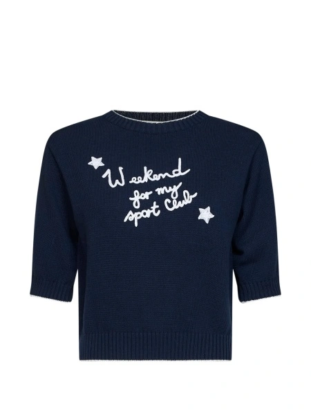 Pulover tricotat Max Mara albastru