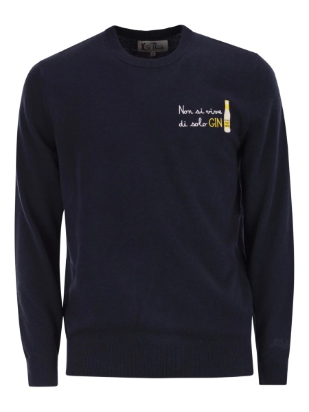 Pulover tricotat Mc2 Saint Barth albastru