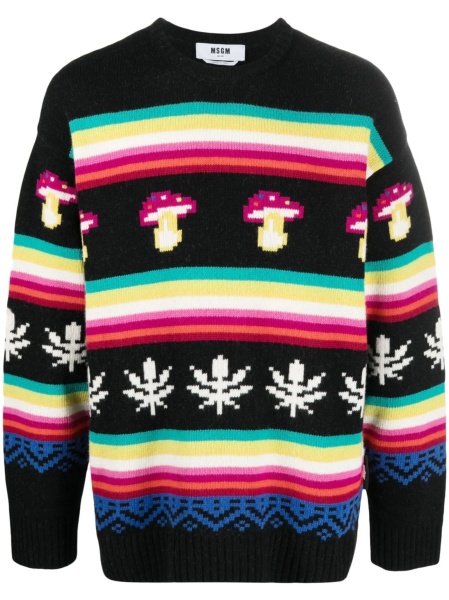 Pulover tricotat MSGM negru