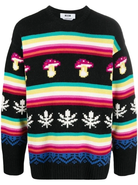 Pulover tricotat MSGM negru