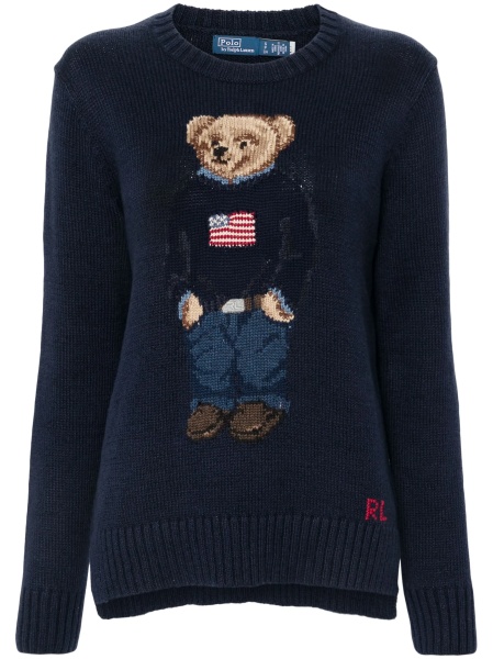 Pulover tricotat Ralph Lauren POLO BEAR albastru