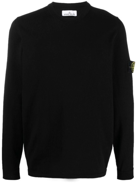 Pulover tricotat Stone Island negru