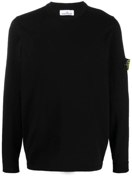 Pulover tricotat Stone Island negru