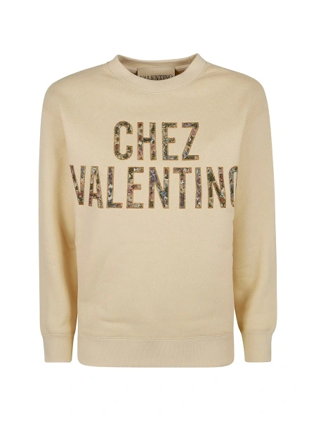 Pulover Valentino Garavani neutru