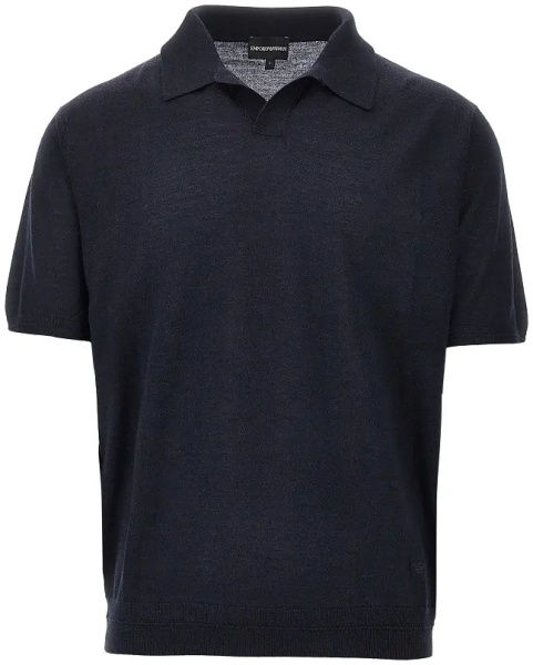Pulover Virgin wool and silk polo shirt