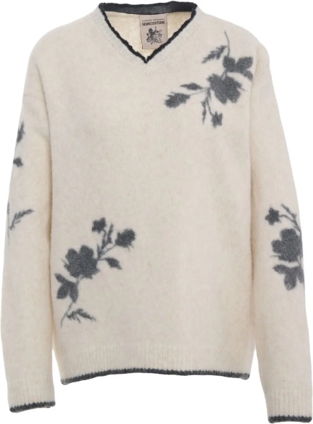 Pulovere Alpaca with floral pattern