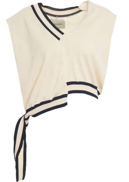 Pulovere Asymmetric knit top