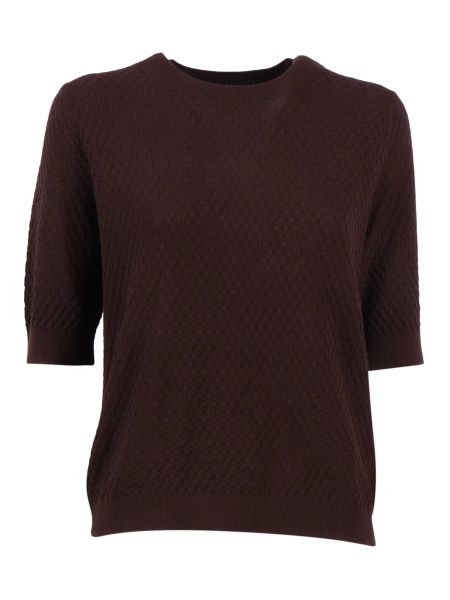 Pulovere Short sleeve crew neck in micro-check.