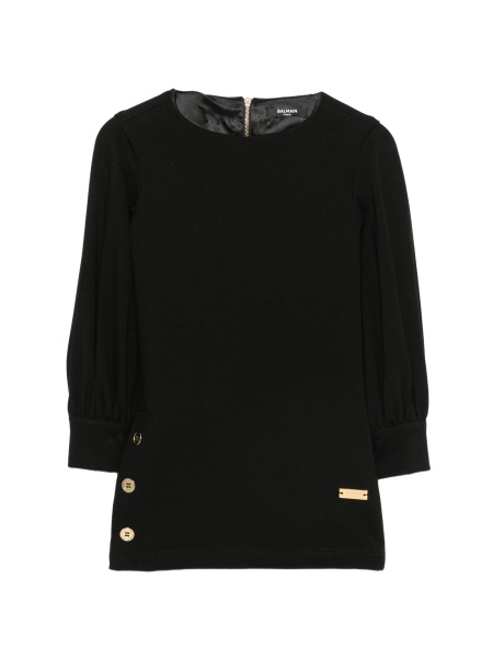 Rochie casual Balmain neagra din poliamida si elastan