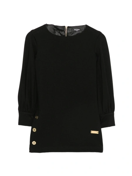 Rochie casual Balmain neagra din poliamida si elastan