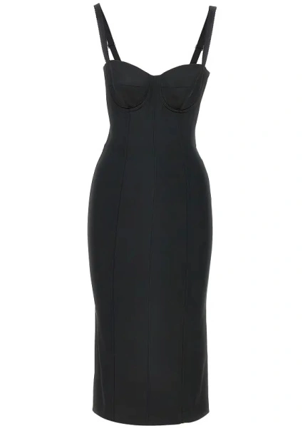 Rochie casual Dolce & Gabbana neagra din satin