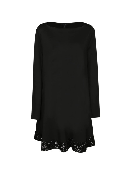 Rochie de ocazie Emporio Armani neagra din vascoza si polyester