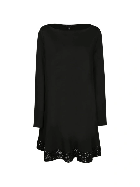 Rochie de ocazie Emporio Armani neagra din vascoza si polyester