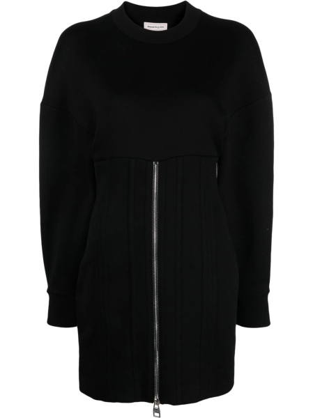Rochie de zi Alexander McQueen neagra din poliamida