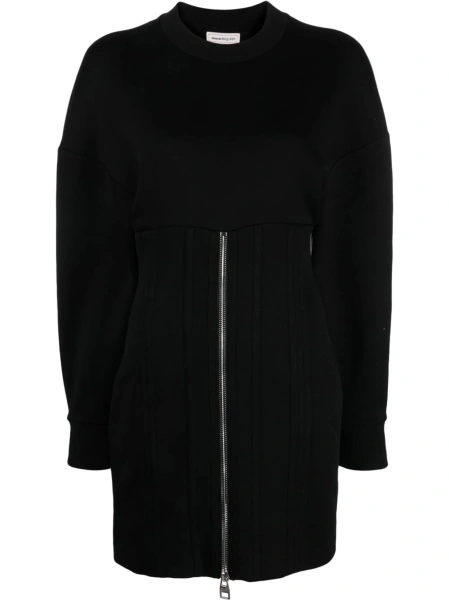 Rochie de zi Alexander McQueen neagra din poliamida