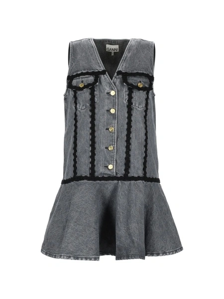 Rochie de zi Ganni gri
