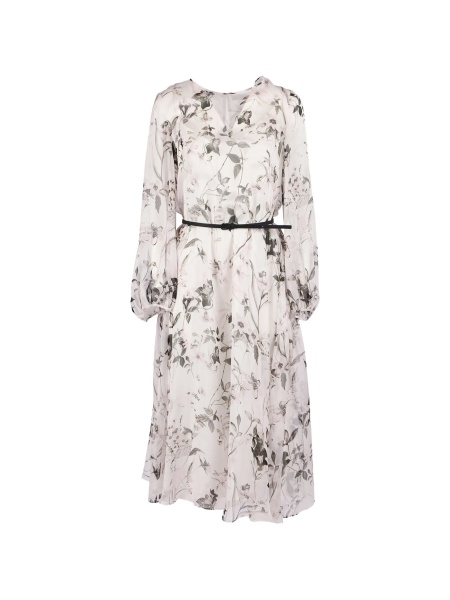 Rochie de zi MaxMara Studio alba din matase