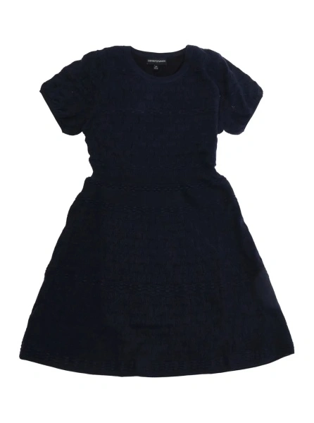 Rochie EMPORIO ARMANI KIDS albastra din lana