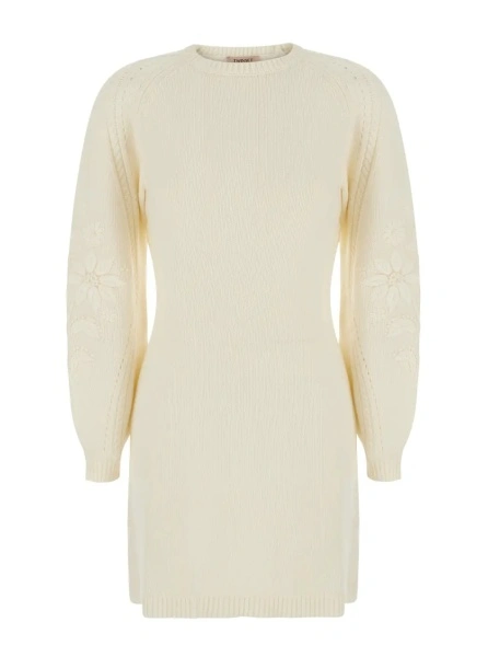 Rochie TWINSET alba din lana